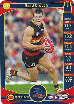 2014 Team Zone AFL Team #56 Brad Crouch Front